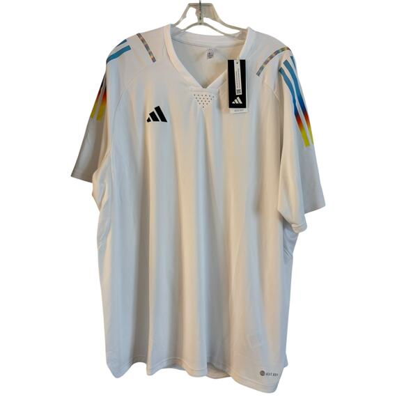 NWT ADIDAS Men's TIRO PRO Jersey Soccer White Size 2XL Heat. Dry - Picture 1 of 5